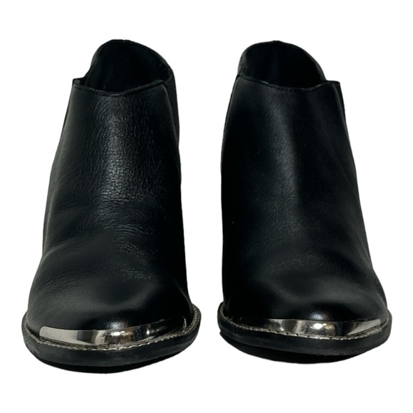 Dolce Vita | Shoes | Dolce Vita Black Leather Carlin Metal  DOLCE VITA BLACK LEATHER CARLIN METAL TRIM HEELED WESTERN ANKLE BOOTIES